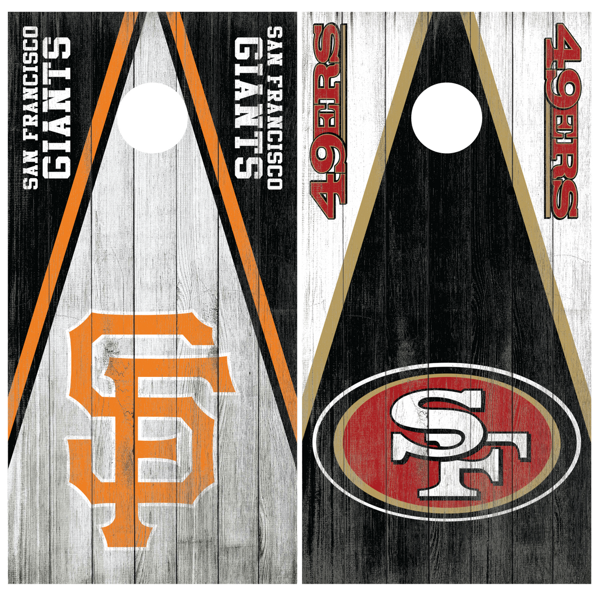 49ers & Giants Combo Set Cornhole Board Wraps – Prime Board Wraps