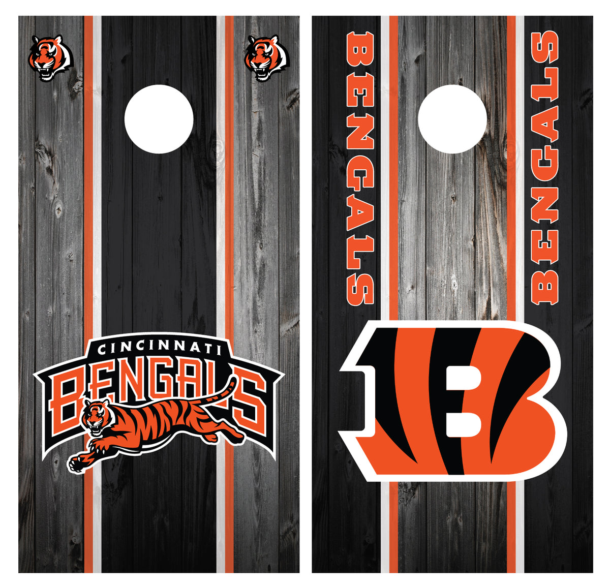 2 Waterproof & Laminated Cornhole Wraps - Cincinnati Bengals #8 Vinyl  Decal Skin