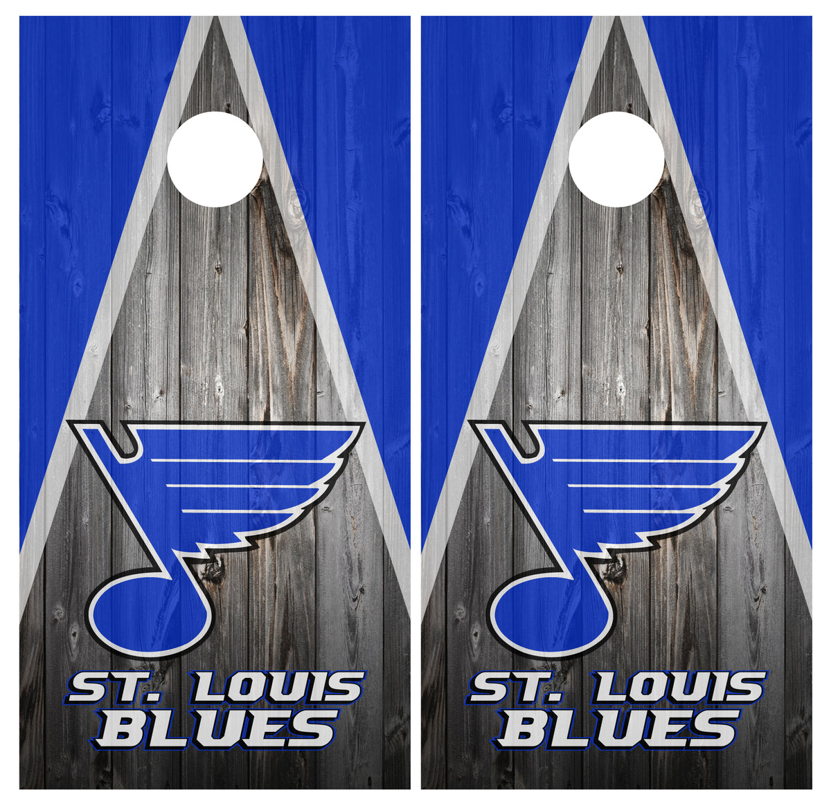 St. Louis Blues Version 5 Cornhole Wraps - Set of 2 - Custom