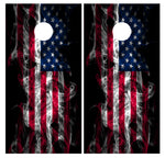 American Flag Smoke Cornhole