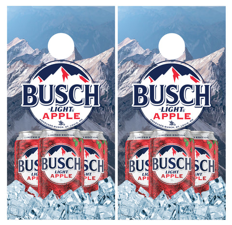 Busch Light Apple Cornhole Board Wraps