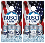 Busch Light Flag Cornhole Board Wraps