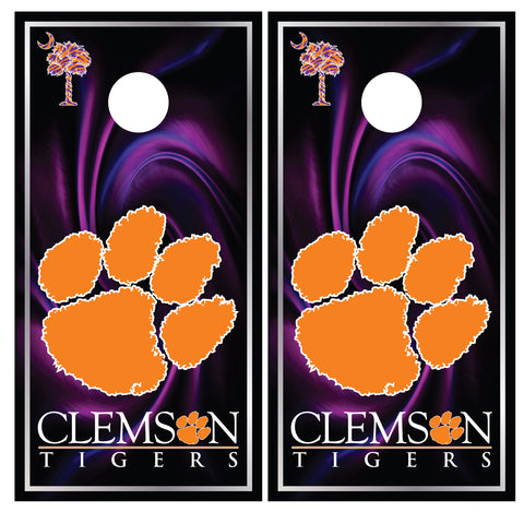 Clemson Tigers Cornhole Board Wraps