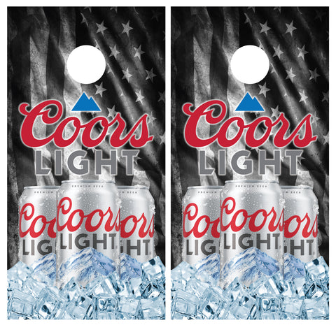 Coors Light Cornhole Board Wraps