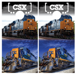 CSX Train Cornhole Board Wraps