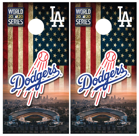 LA Los Angeles Dodgers Cornhole Board Wraps