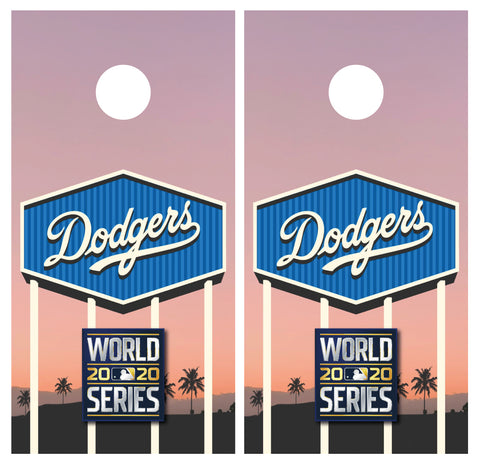 LA Los Angeles Dodgers Cornhole Board Wraps