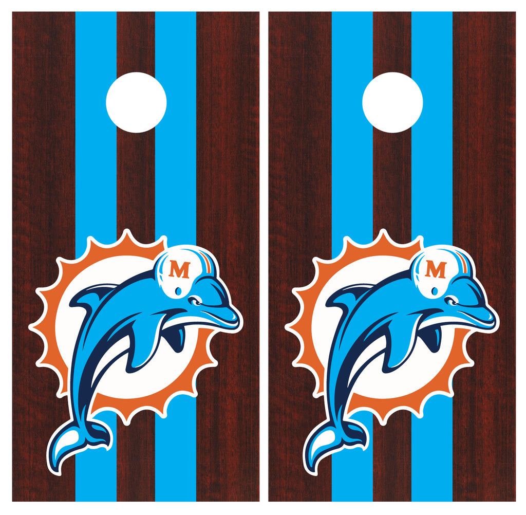 Miami Dolphins Cornhole Board Wraps – Prime Board Wraps