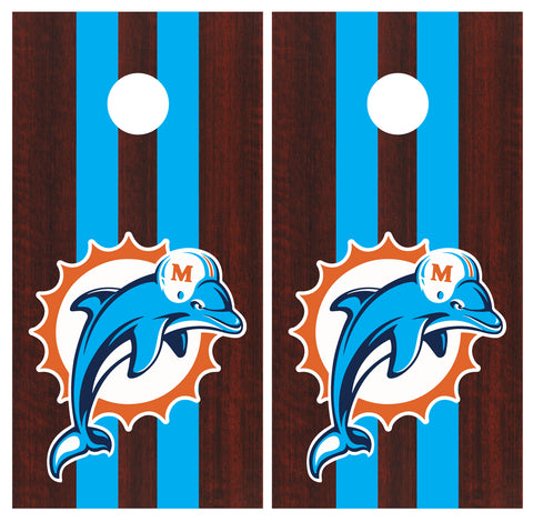 Miami Dolphins Cornhole Board Wraps