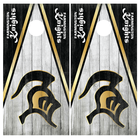 Farmington Knights Cornhole Board Wraps