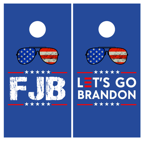 Let's Go Brandon FJB Cornhole Board Wraps