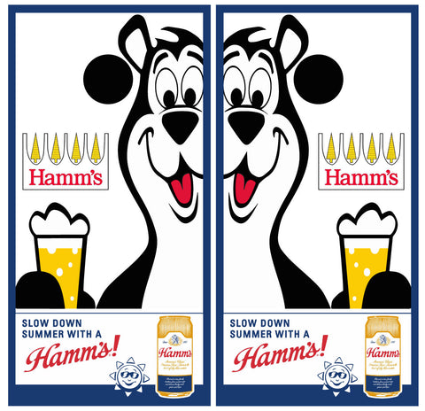 Hamms Beer Cornhole Board Wraps