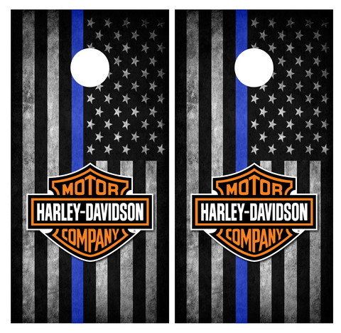 Harley Davidson Cornhole Board Wraps