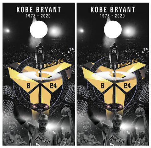 Kobe Bryant Tribute Cornhole Board Wraps