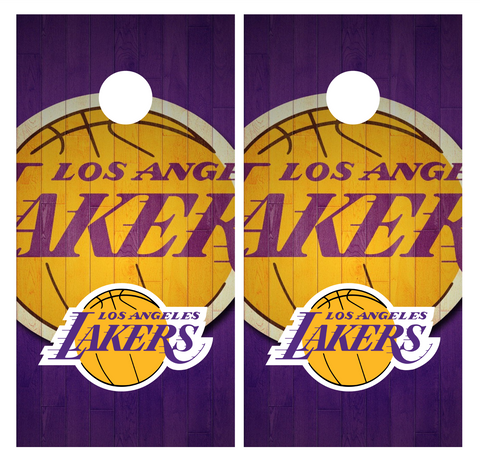 Los Angeles LA Lakers Cornhole Board Wraps