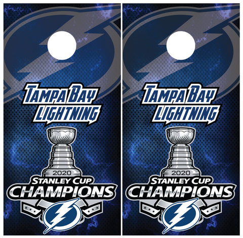 Tampa Bay Lightning Stanley Cup Cornhole Board Wraps