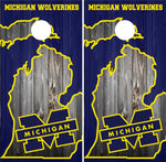 Michigan Wolverines Cornhole Board Wraps