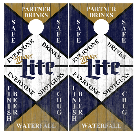 Miller Lite Cornhole Board Wraps