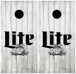 Miller Lite Wood Cornhole Board Wraps