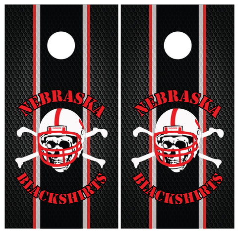 Nebraska Huskers Blackshirts Cornhole Board Wraps