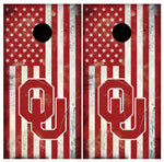 Oklahoma University Sooners Flag Cornhole Board Wraps