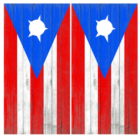 Puerto Rico Flags Cornhole Board Wraps