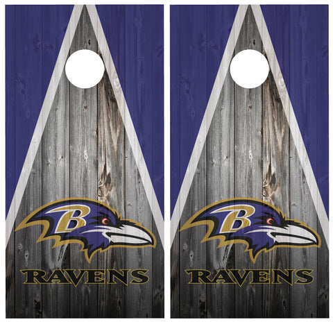 Baltimore Ravens and Orioles Cornhole Wraps - Set of 2