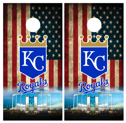 Kansas City Royals Cornhole Board Wraps